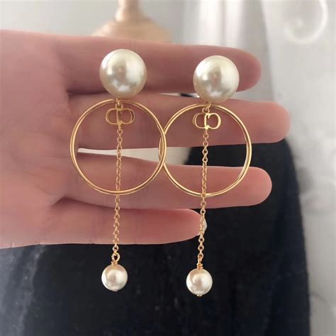 christian dior pearl earrings replica|genuine dior tribales.